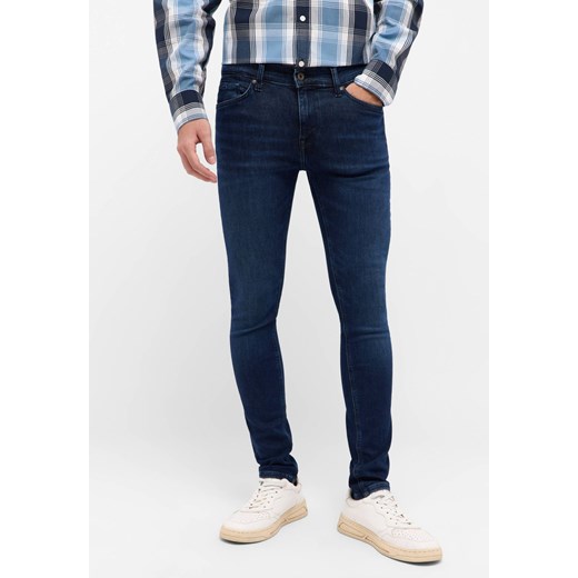 Męskie Spodnie Jeansowe Mustang Style Atlanta Super Skinny Denim Blue 1016305 5000 903 ze sklepu YouNeedit.pl w kategorii Jeansy męskie - zdjęcie 186244278