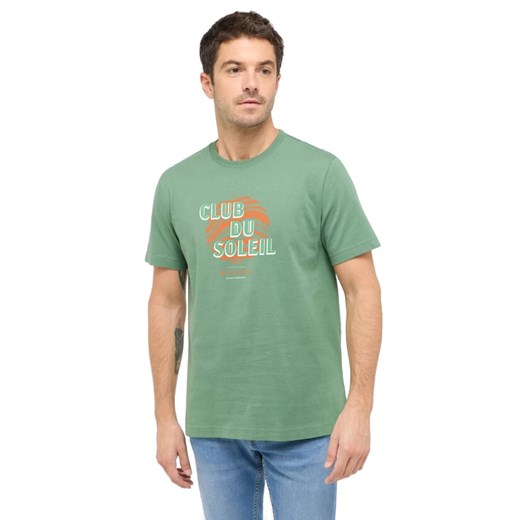 Męski T-Shirt Mustang Style Austin Dark Ivy 1016278 6326 ze sklepu YouNeedit.pl w kategorii T-shirty męskie - zdjęcie 186244295