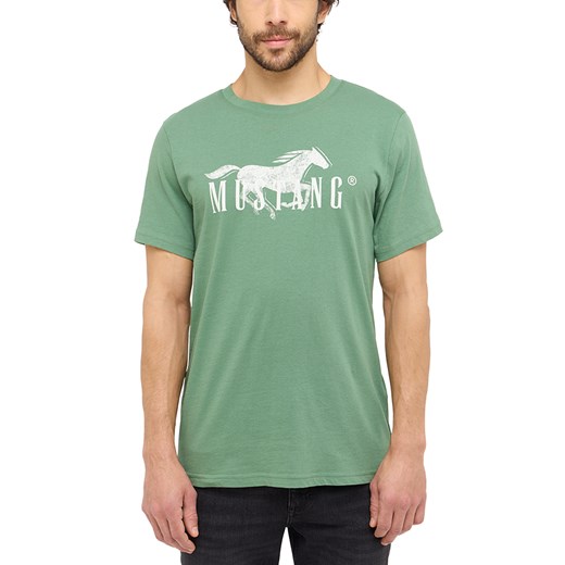 Męski T-Shirt Mustang Style Austin Dark Ivy 1016279 6326 ze sklepu YouNeedit.pl w kategorii T-shirty męskie - zdjęcie 186244328