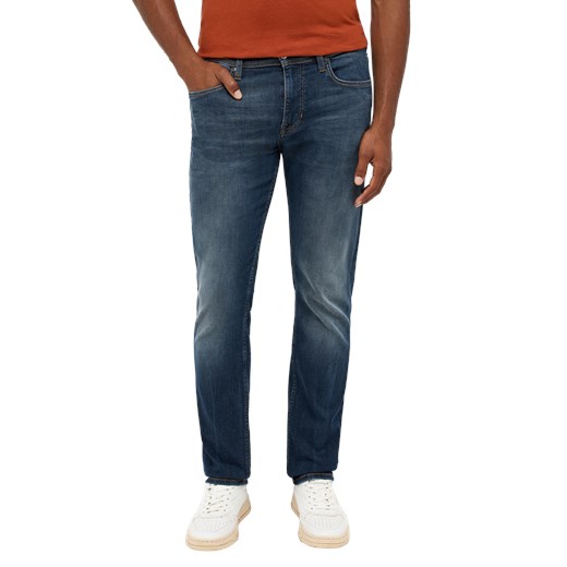 Męskie Spodnie Jeansowe Mustang Style Vegas Slim Denim Blue 1014590 5000 783 ze sklepu YouNeedit.pl w kategorii Jeansy męskie - zdjęcie 186244386