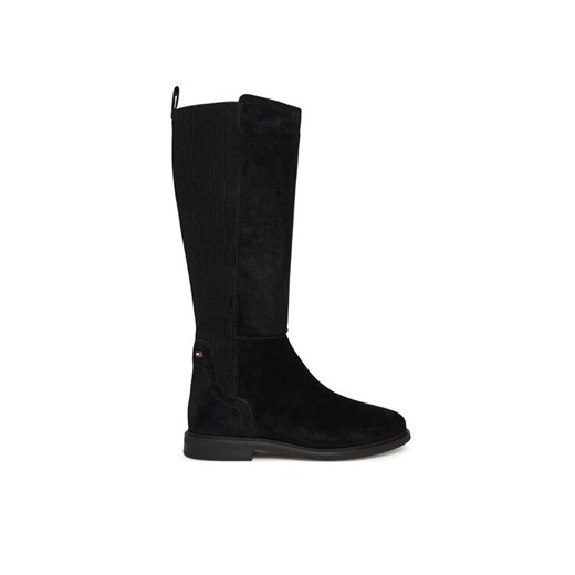 Kozaki Tommy Hilfiger Flag FW0FW08779 Czarny ze sklepu eobuwie.pl w kategorii Kozaki damskie - zdjęcie 186245028