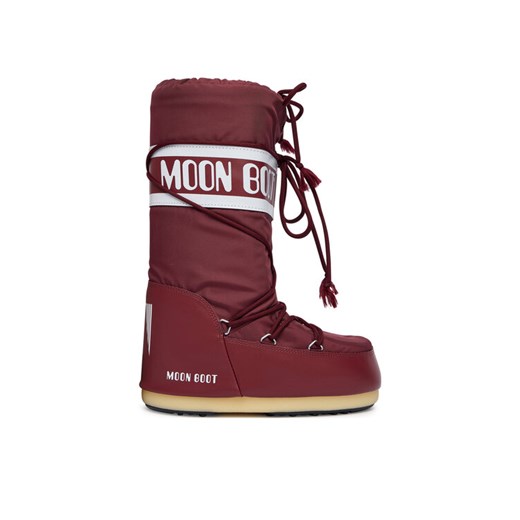 Śniegowce Moon Boot Mb Icon Nylon 80D1400440 D Bordowy ze sklepu eobuwie.pl w kategorii Buty zimowe dziecięce - zdjęcie 186245029