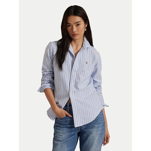 Polo Ralph Lauren Koszula 211891377004 Niebieski Regular Fit ze sklepu MODIVO w kategorii Koszule damskie - zdjęcie 186245436