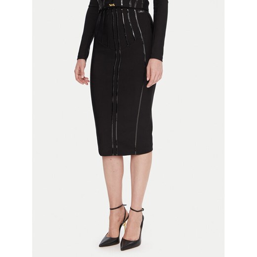 Elisabetta Franchi Spódnica ołówkowa GO-124-57E2-V460 Czarny Slim Fit ze sklepu MODIVO w kategorii Spódnice - zdjęcie 186245489