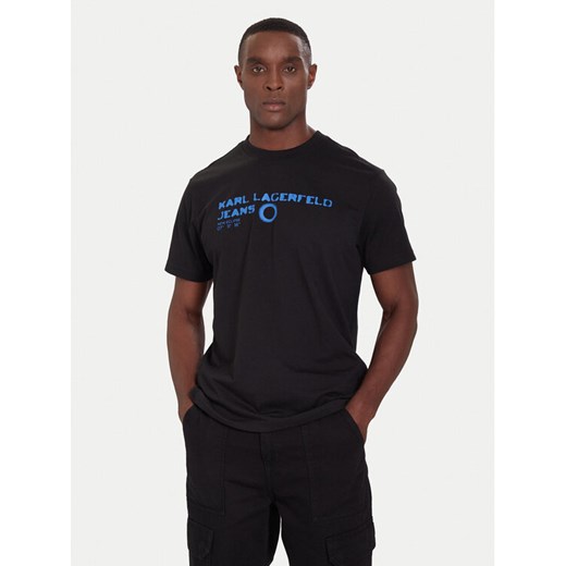Karl Lagerfeld Jeans T-Shirt A4M17022 Czarny Regular Fit ze sklepu MODIVO w kategorii T-shirty męskie - zdjęcie 186245518