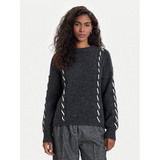 Vero Moda Sweter Ilina 10334866 Szary Loose Fit ze sklepu MODIVO w kategorii Swetry damskie - zdjęcie 186245536
