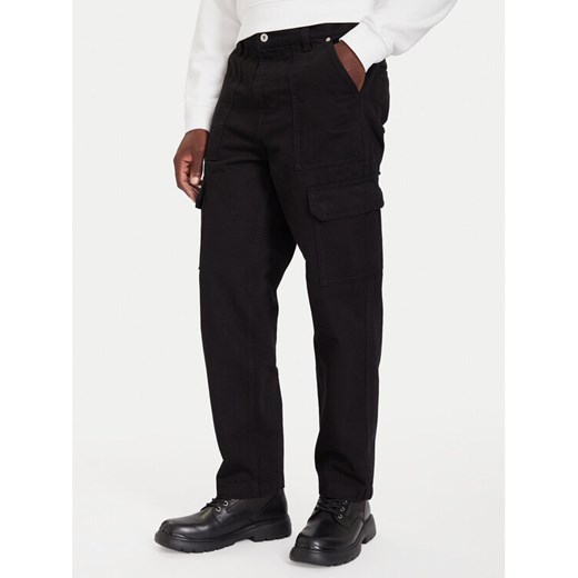 Karl Lagerfeld Jeans Spodnie materiałowe A4M10100 Czarny Regular Fit ze sklepu MODIVO w kategorii Spodnie męskie - zdjęcie 186245556