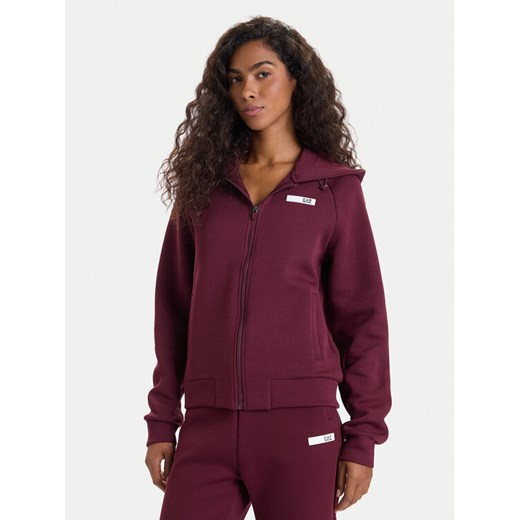EA7 Emporio Armani Bluza 7W000675 AF13151 M5064 Bordowy Regular Fit ze sklepu MODIVO w kategorii Bluzy damskie - zdjęcie 186245567