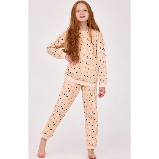 Dwuczęściowa piżama dla nastolatki 033/181 Maya, Kolor beżowy-wzór, Rozmiar Cornette 134-140 Primodo