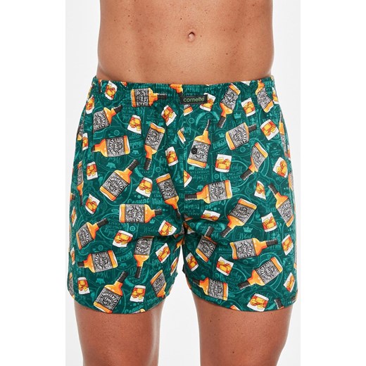 Classic 001/146 bawełniane bokserki męskie plus size, Kolor zielony-wzór, Rozmiar 5XL, Cornette ze sklepu Primodo w kategorii Majtki męskie - zdjęcie 186246298