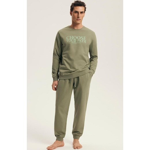 Henderson bawełniana piżama męska zielona 43484, Kolor zielony, Rozmiar M, Henderson ze sklepu Primodo w kategorii Piżamy męskie - zdjęcie 186246406