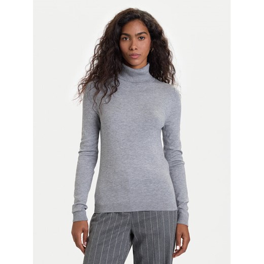 Vero Moda Golf Happiness 10300472 Szary Slim Fit ze sklepu MODIVO w kategorii Swetry damskie - zdjęcie 186247775