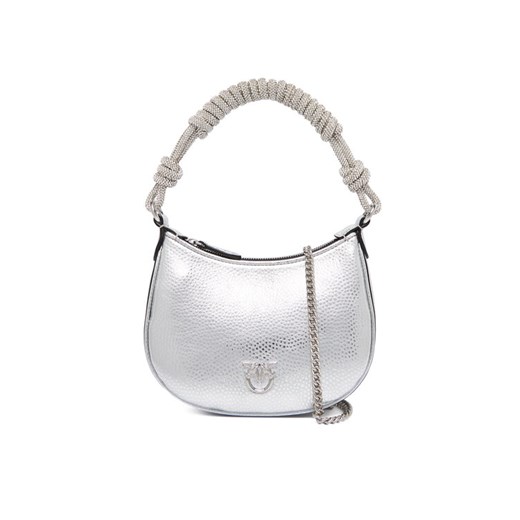 PINKO Torebka Half Moon Baby C + Manico Al 25-26 PLTT 105913 A2WD Srebrny ze sklepu MODIVO w kategorii Kopertówki - zdjęcie 186247917