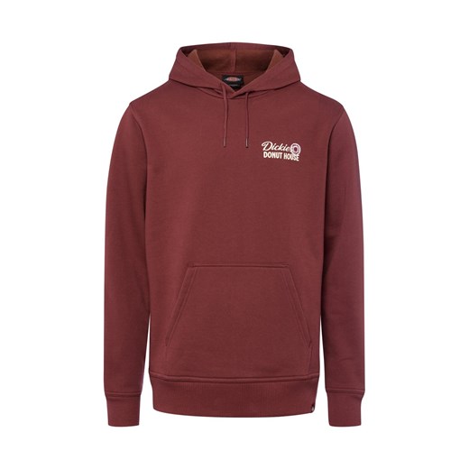 Dickies Męska bluza z kapturem - Donut House Mężczyźni Bawełna bordowy nadruk ze sklepu vangraaf w kategorii Bluzy męskie - zdjęcie 186249168