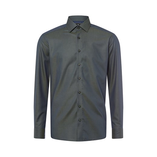 Finshley & Harding Koszula męska - Easy Care Mężczyźni Modern Fit Bawełna oliwkowy wzorzysty ze sklepu vangraaf w kategorii Koszule męskie - zdjęcie 186249179