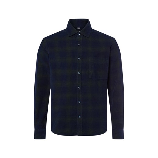 Nils Sundström Sztruksowa koszula Mężczyźni Modern Fit Bawełna jodłowy w kratkę ze sklepu vangraaf w kategorii Koszule męskie - zdjęcie 186249186