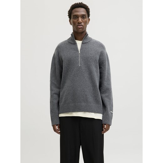 Jack & Jones Sweter damski z dzianiny - Jornorrebro Kobiety Bawełna szary jednolity ze sklepu vangraaf w kategorii Swetry damskie - zdjęcie 186249205