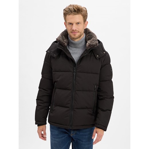 Strellson Męska kurtka zimowa - Arcola Mężczyźni Sztuczne włókno czarny Strellson 54 vangraaf