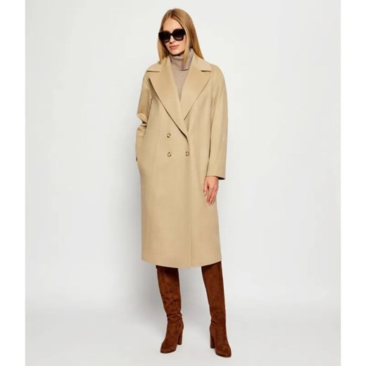 BOSS BLACK Wełniany płaszcz Calacas | z dodatkiem kaszmiru ze sklepu Gomez Fashion Store w kategorii Płaszcze damskie - zdjęcie 186250798