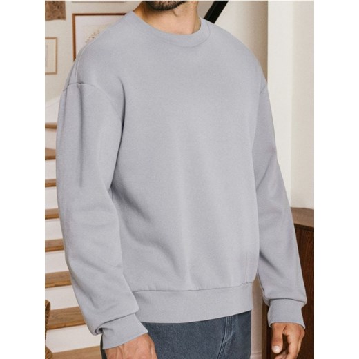 Sinsay - Bluza basic comfort fit - szary ze sklepu Sinsay w kategorii Bluzy męskie - zdjęcie 186252016