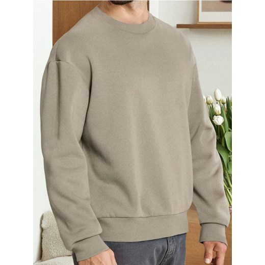 Sinsay - Bluza basic comfort fit - beżowy ze sklepu Sinsay w kategorii Bluzy męskie - zdjęcie 186252018