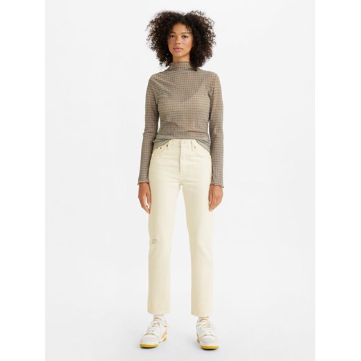 Levi's® Jeansy 501® 362000287 Écru Straight Fit ze sklepu MODIVO w kategorii Jeansy damskie - zdjęcie 186252596