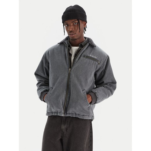 Quiksilver Kurtka jeansowa Shaper Pad Jacket EQYJK04174 Szary Regular Fit ze sklepu MODIVO w kategorii Kurtki męskie - zdjęcie 186252648