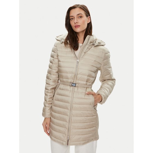 Calvin Klein Płaszcz przejściowy K20K207109 Beżowy Slim Fit ze sklepu MODIVO w kategorii Kurtki damskie - zdjęcie 186252659