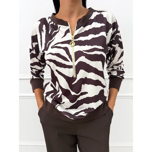 Bluza w Zwierzęcy Print ze sklepu ModnaKiecka.pl w kategorii Bluzy damskie - zdjęcie 186253256
