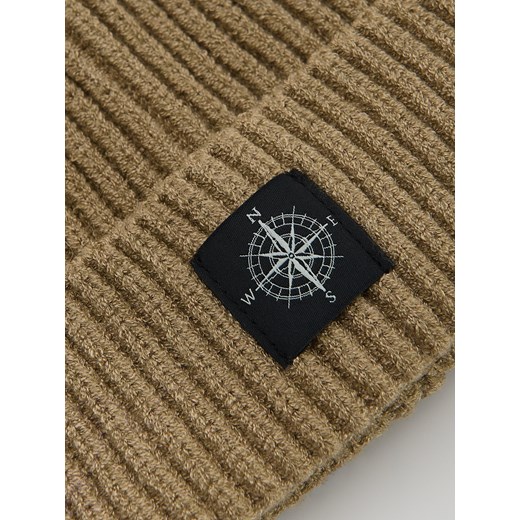 Reserved - Czapka beanie z wiskozą - beżowy Reserved ONE SIZE Reserved