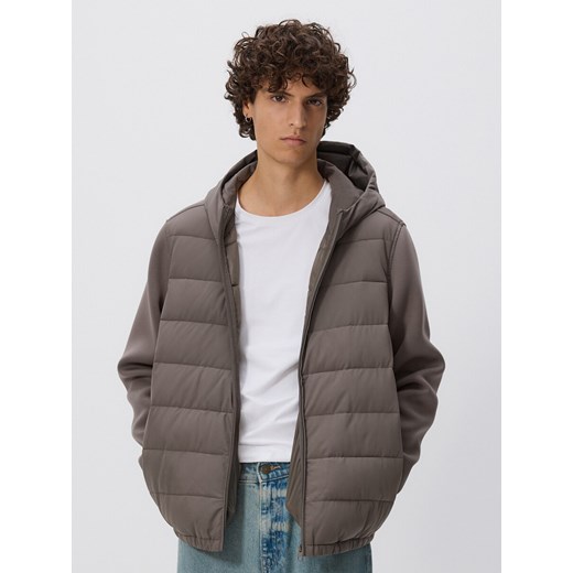 Reserved - Pikowana kurtka z kapturem - brązowy ze sklepu Reserved w kategorii Kurtki męskie - zdjęcie 186253805