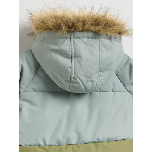 Reserved - Ocieplana kurtka z kapturem - oliwkowy Reserved 86 (12-18 m.) Reserved