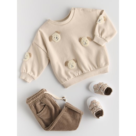 Reserved - Bluza z haftem - beżowy - id: 997FJ-08X - marki Reserved - 186254285 Reserved - Bluza z haftem - beżowy ze sklepu Reserved w kategorii Bluzy i swetry - zdjęcie 186254285