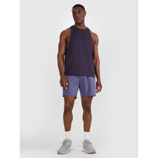 Męski tank top treninowy 4F 4FWAW25TFSLM554 - granatowy ze sklepu Sportstylestory.com w kategorii T-shirty męskie - zdjęcie 186254856