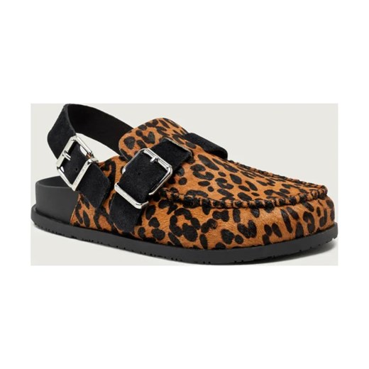 Tommy Jeans Skórzane mule LEOPARD ze sklepu Gomez Fashion Store w kategorii Klapki damskie - zdjęcie 186254895