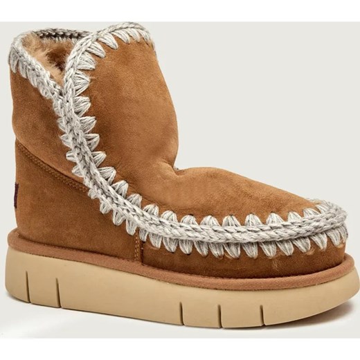 MOU Śniegowce Eskimo 18 | z dodatkiem wełny | zamsz ze sklepu Gomez Fashion Store w kategorii Śniegowce damskie - zdjęcie 186255009