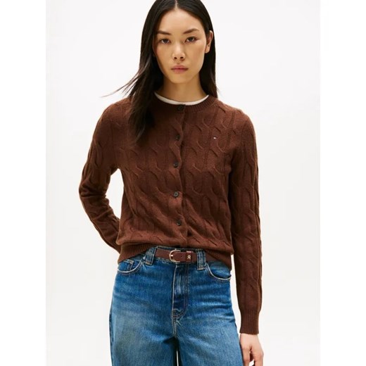Tommy Hilfiger Wełniany kardigan | Regular Fit ze sklepu Gomez Fashion Store w kategorii Swetry damskie - zdjęcie 186255075