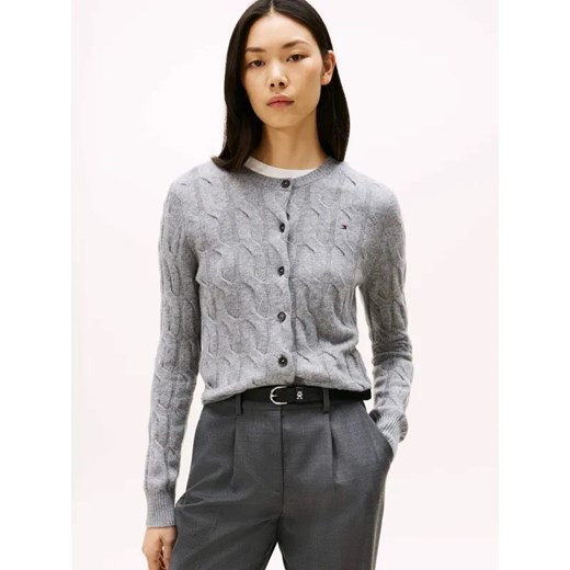 Tommy Hilfiger Wełniany kardigan | Regular Fit ze sklepu Gomez Fashion Store w kategorii Swetry damskie - zdjęcie 186255079