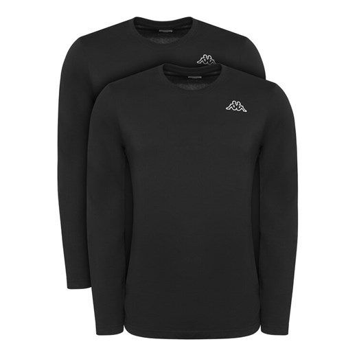 Kappa Komplet longsleeve Logo Saro 37216LW Czarny Regular Fit ze sklepu MODIVO w kategorii T-shirty męskie - zdjęcie 186258786