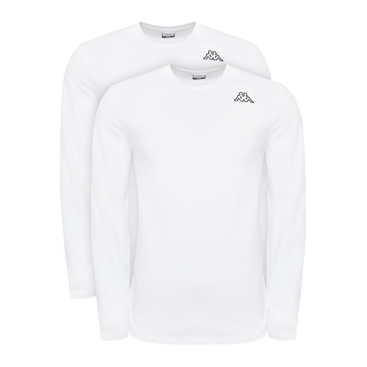Kappa Komplet 2 longsleeve Logo Saro 37216LW Biały Regular Fit ze sklepu MODIVO w kategorii T-shirty męskie - zdjęcie 186258817