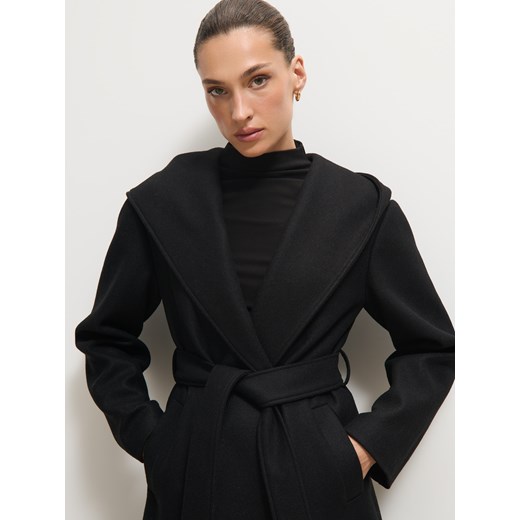Mohito - Płaszcz z wiązaniem - czarny Mohito 34 Mohito