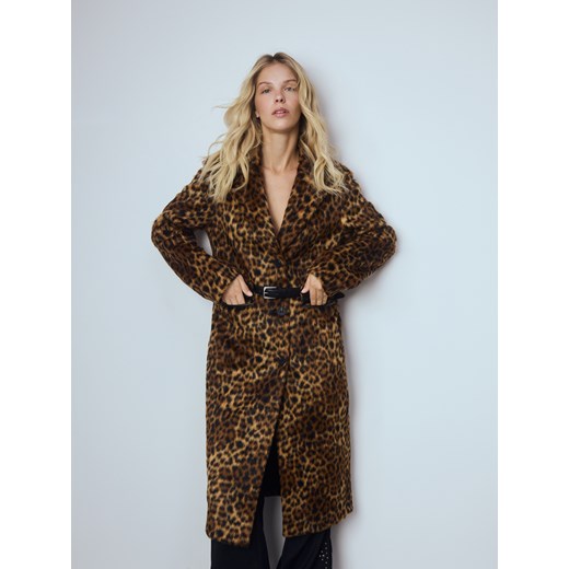 Reserved - Płaszcz w panterkę - wielobarwny ze sklepu Reserved w kategorii Płaszcze damskie - zdjęcie 186259577