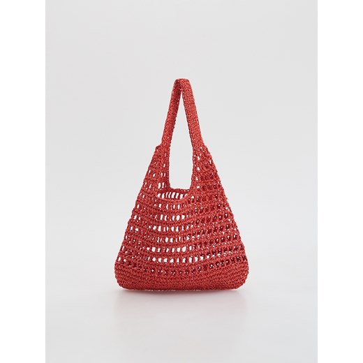 Reserved - Pleciona torebka hobo - czerwony Reserved ONE SIZE wyprzedaż Reserved