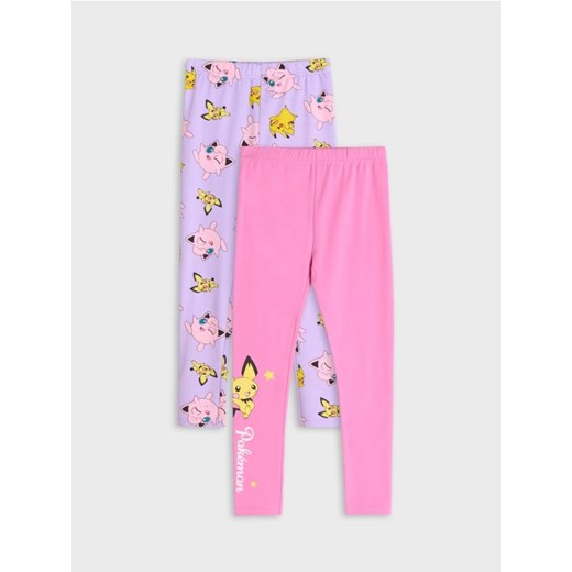 Sinsay - Legginsy 2 pack Pokémon - różowy ze sklepu Sinsay w kategorii Spodnie dziewczęce - zdjęcie 186261987