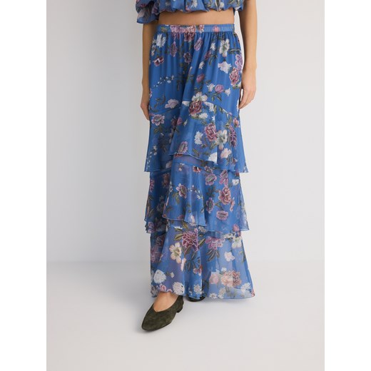 Reserved - Spódnica maxi z falbanami - wielobarwny ze sklepu Reserved w kategorii Spódnice - zdjęcie 186262658