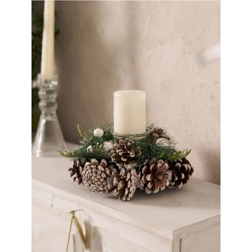 Sinsay - Świecznik z motywem zimowym - biały Sinsay One Size Sinsay