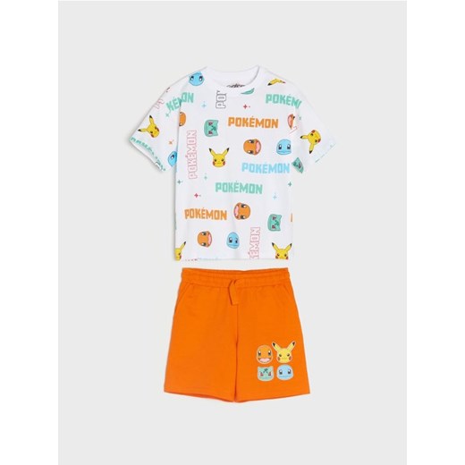 Sinsay - Komplet: koszulka i szorty Pokémon - pomarańczowy ze sklepu Sinsay w kategorii Komplety chłopięce - zdjęcie 186263948