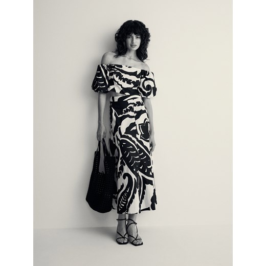 Reserved - Spódnica ze wzorzystej tkaniny - wielobarwny ze sklepu Reserved w kategorii Spódnice - zdjęcie 186264669