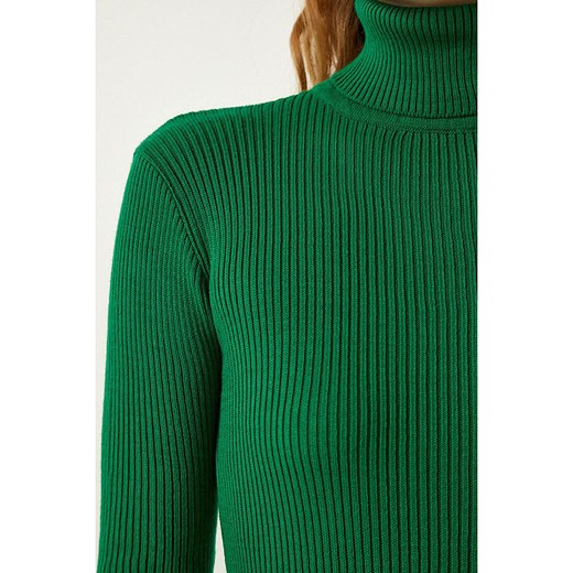 Happiness Istanbul Sukienka dzianinowa w kolorze zielonym Happiness Istanbul S/M wyprzedaż Limango Polska