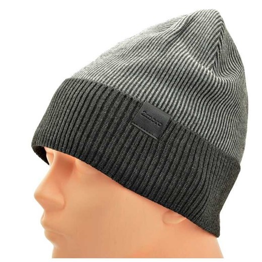 Męska Czapka Zimowa ocieplana polarem - L/XL 2MORO ST-561A kolor szary ze sklepu Stylion w kategorii Czapki zimowe męskie - zdjęcie 186265606